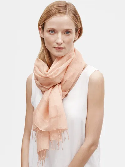 Eileen Fisher Handloomed Organic Cotton Silk Stripe Scarf