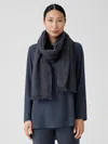 Eileen Fisher Handwoven Organic Cotton Scarf In Blue