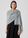 Eileen Fisher Handwoven Organic Cotton Scarf In Gray