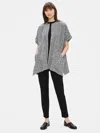 Eileen Fisher Handwoven Peruvian Organic Cotton Poncho Jacket In Gray