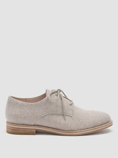 Eileen Fisher Harlow Melange Herringbone Oxford In Neutral