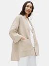 Eileen Fisher Heavy Organic Linen 3/4-sleeve Jacket In Neutral