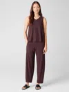 Eileen Fisher Hemp Organic Cotton Twist Lantern Pant In Purple