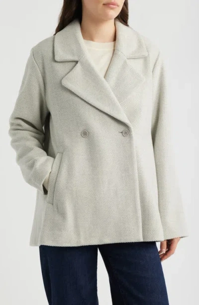 Eileen Fisher Herringbone Wool Swing Coat In Multi