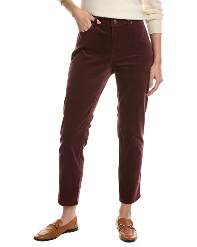 Eileen Fisher Hi Waist Slim Ankle Jean In Burgundy