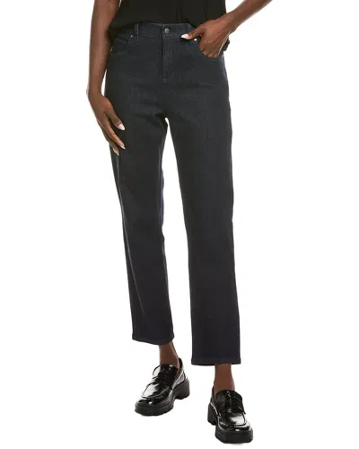 Eileen Fisher Hi Waisted Slim Ankle Pant In Blue
