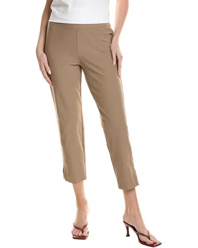 Eileen Fisher Hi Waisted Slim Crop Pant In Brown