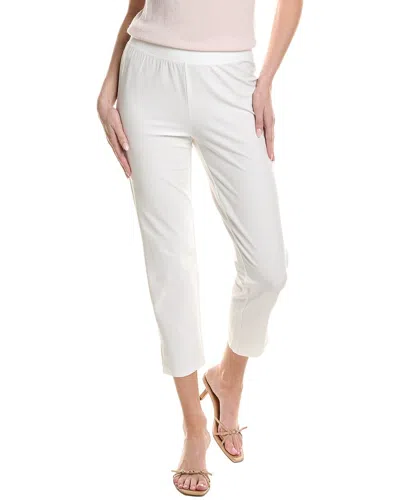 Eileen Fisher Hi Waisted Slim Crop Pant In White