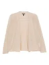 Eileen Fisher Raglan Sleeved Linen Blend High Collar Cardigan In Neutral