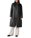 Eileen Fisher High Collar Insulated Coat In Black