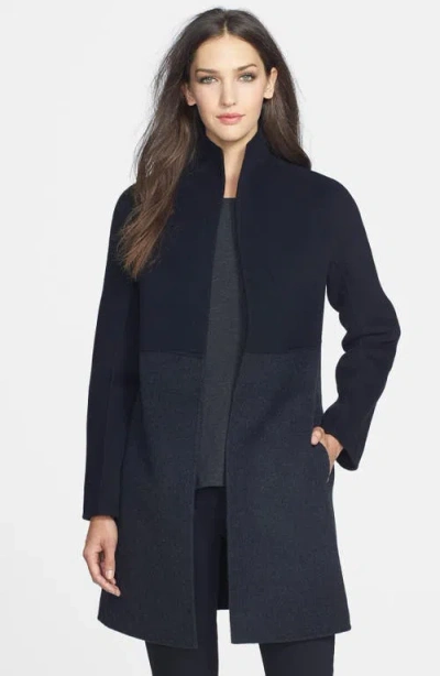 Eileen Fisher High Collar Double Face Wool Blend Coat