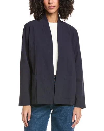 Eileen Fisher High Collar Jacket In Multi