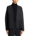 Eileen Fisher High Collar Jacket In Gray