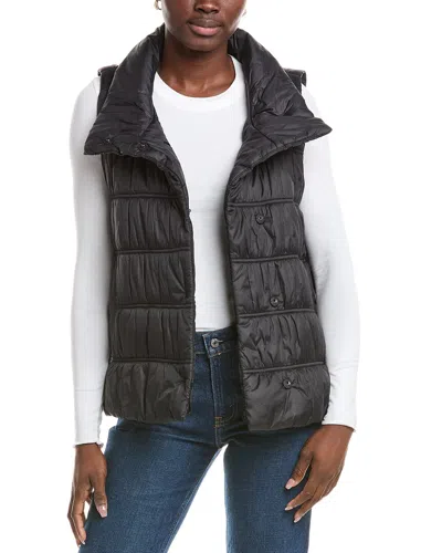 Eileen Fisher High Collar Vest In Black