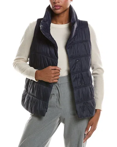 Eileen Fisher High Collar Vest In Multi