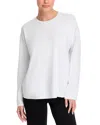 Eileen Fisher High Crewneck Boxy Top In White