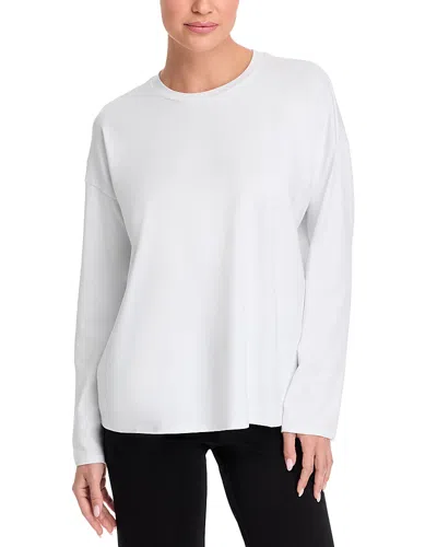 Eileen Fisher High Crewneck Boxy Top In White
