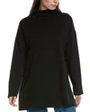 Eileen Fisher High Funnel Neck Tunic In Black