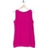 Eileen Fisher High-low Silk Shell In Cerise