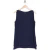 Eileen Fisher High-low Silk Shell In Midnight