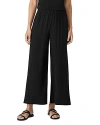 Eileen Fisher High Rise Silk Pants In Black
