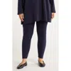 Eileen Fisher High Waist Ankle Leggings In Blue