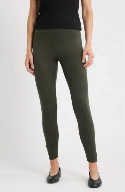 Eileen Fisher High Waist Ankle Leggings In Blue