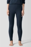 Eileen Fisher High Waist Ankle Leggings In Deep Adriatic