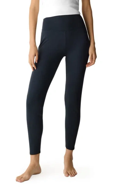 Eileen Fisher High Waist Ankle Leggings In Blue