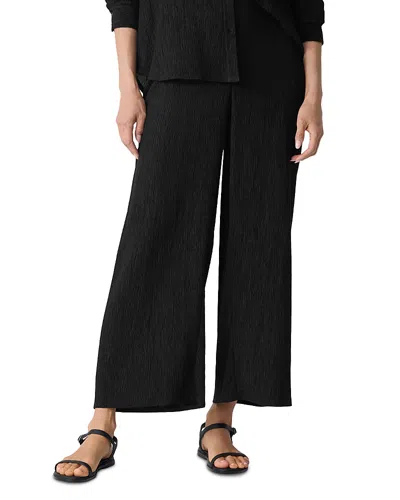 Eileen Fisher High Waist Ankle Pants In Black