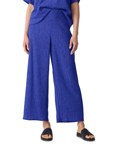 Eileen Fisher High Waist Ankle Pants In Blue