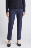 Eileen Fisher High Waist Ankle Slim Pants In Noctn
