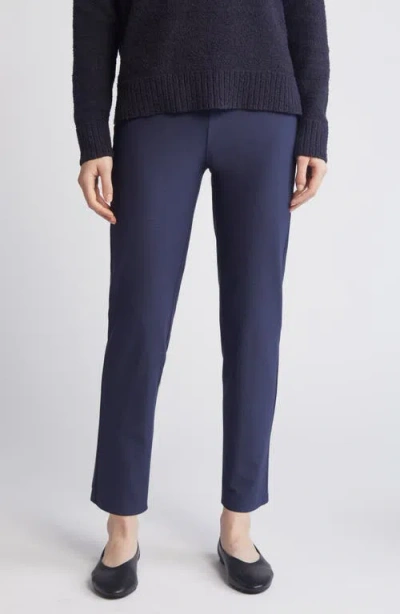 Eileen Fisher High Waist Ankle Slim Pants In Noctn