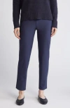 Eileen Fisher High Waist Ankle Slim Pants In Nocturne
