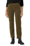 Eileen Fisher High-rise Cropped Corduroy Pants In Serpentine
