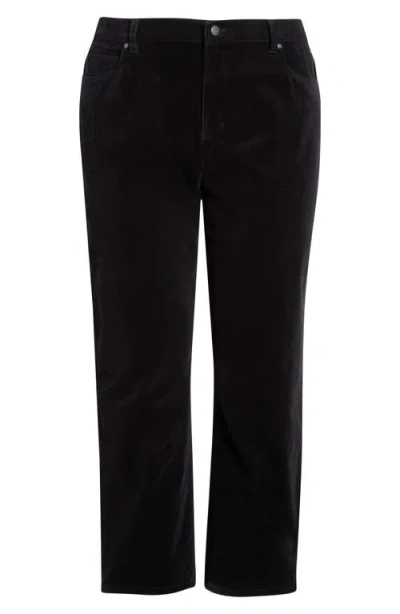 Eileen Fisher High Waist Ankle Straight Leg Jeans In Black