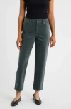 Eileen Fisher High Waist Ankle Straight Leg Jeans In Blue