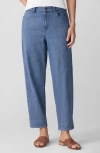 Eileen Fisher High Waist Ankle Straight Leg Jeans In Blue