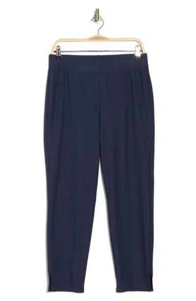 Eileen Fisher High Waist Crop Slim Pants In Blue