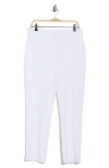 Eileen Fisher High Waist Ponte Knit Slim Ankle Pants In White
