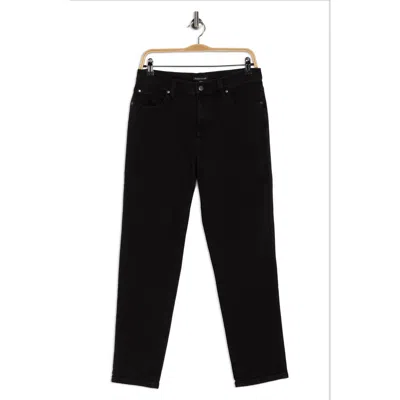 Eileen Fisher High Waist Slim Ankle Jeans In Black