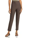 Eileen Fisher High Waist Slim Ankle Pants In Brown