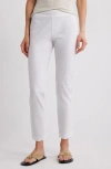 Eileen Fisher High Waist Slim Ankle Pants In White