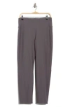 Eileen Fisher High Waist Slim Crepe Ankle Pants In Gray