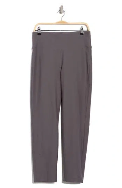 Eileen Fisher High Waist Slim Crepe Ankle Pants In Gray