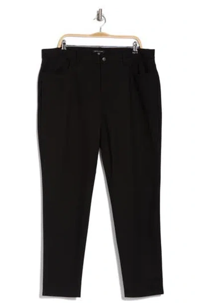 Eileen Fisher High Waist Slim Fit Knit Jeans In Black