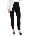 Eileen Fisher Stretch Crepe Slim Ankle Pants In Black