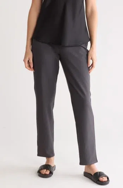 Eileen Fisher High Waist Slim Pants In Graphite