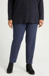 Eileen Fisher High Waist Slim Stretch Ankle Pants In Nocturne