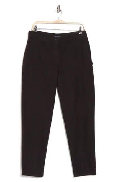 Eileen Fisher High Waist Tapered Ankle Pants In Black